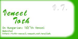 vencel toth business card